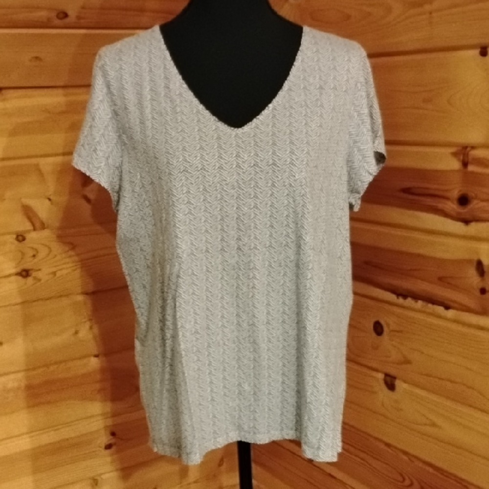 J.Jill Perfect Pima Large V-Neck Top